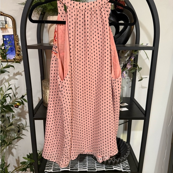 Heyson Peach and Black Patterned Tank Top size large - Picture 4 of 5